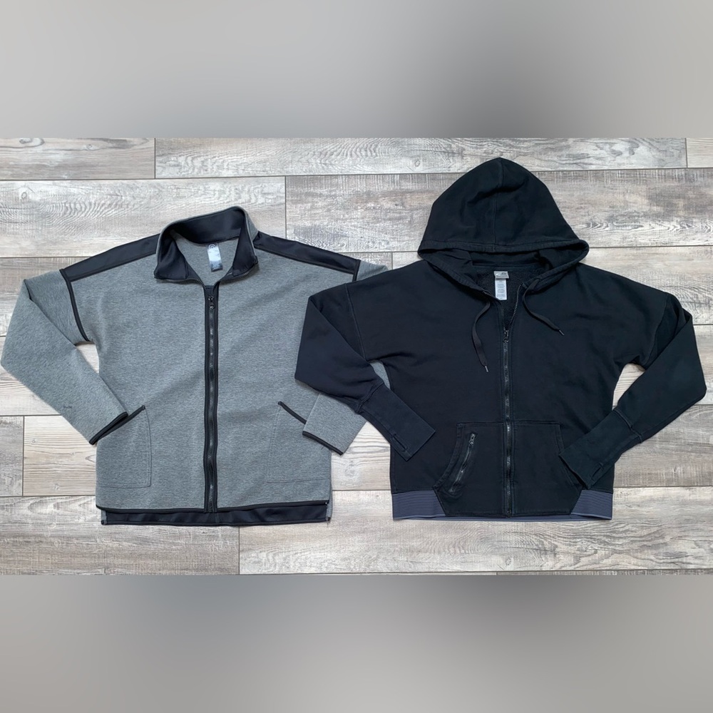 Champion Black Gray Zip Front Hoodie Bundle Women’s Large
